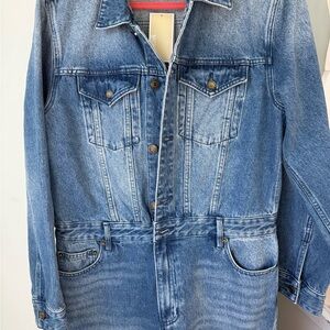 MICHAEL Michael Kors Light Blue Jean distressed jumpsuit!